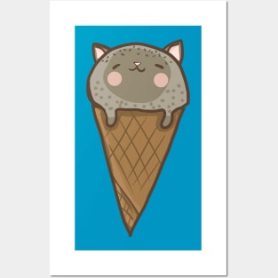 Black Sesame Cat Posters and Art